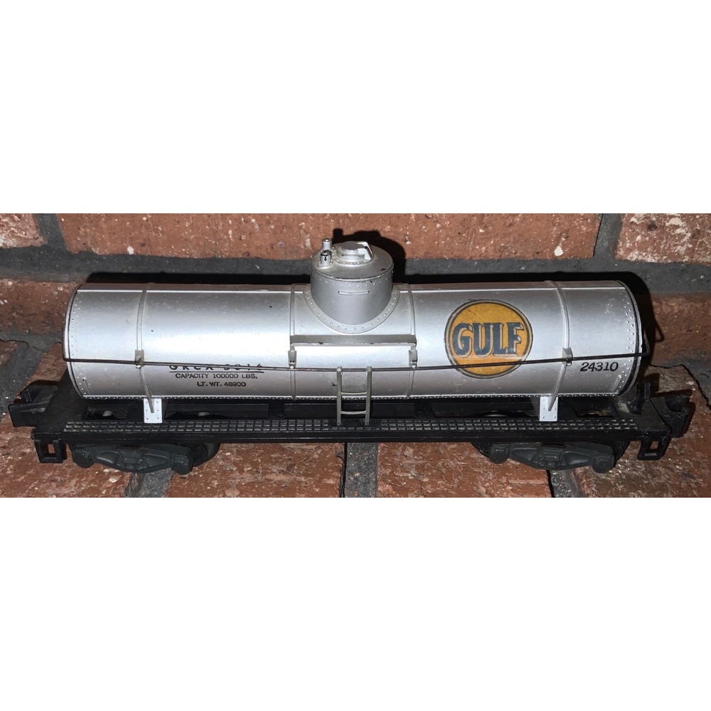 American Flyer S Gauge Gulf Tanker Car 24310 Silver GRCX 3016 AC Gilbert Vintage